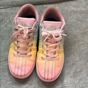 K-Swiss Pink and Yellow Gradient Sneakers